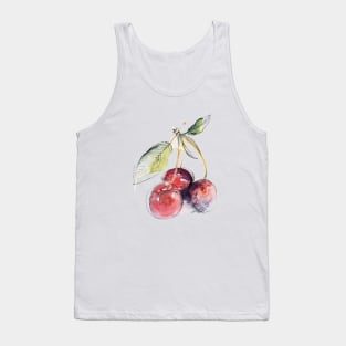 Watercolor cherries Tank Top